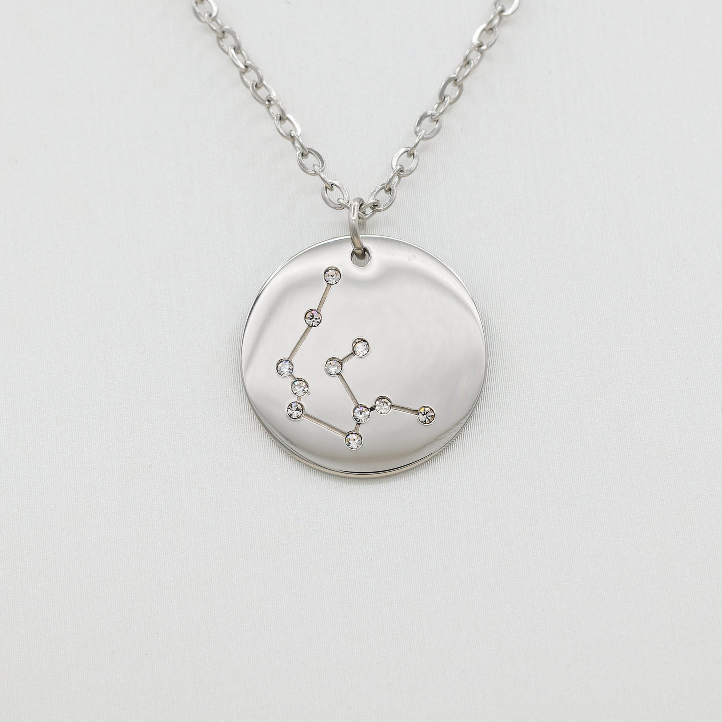 Collier acier inoxydable Argenté - pendentif constellation