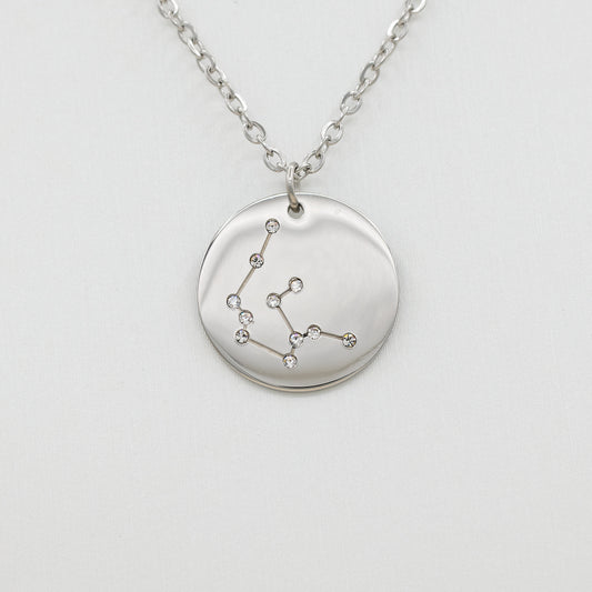 Collier acier inoxydable Argenté - pendentif constellation