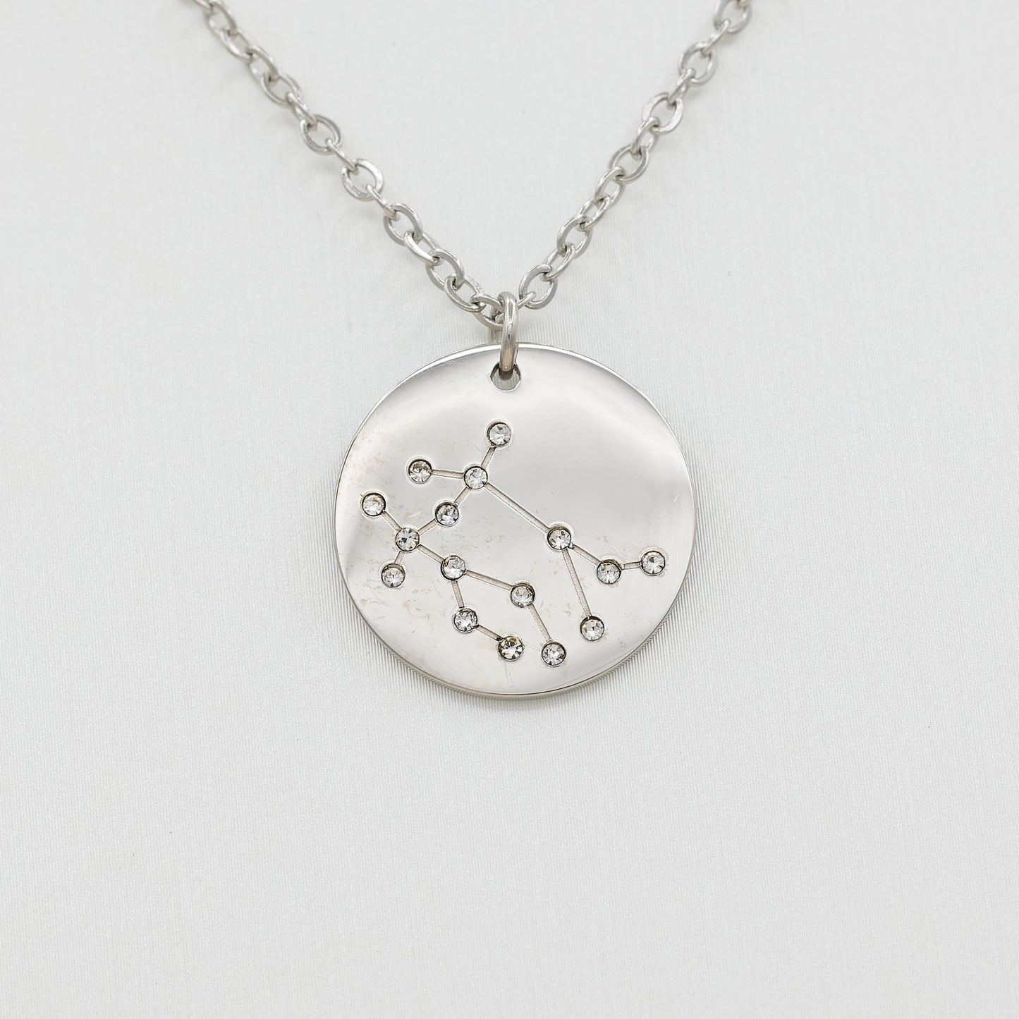 Collier acier inoxydable Argenté - pendentif constellation