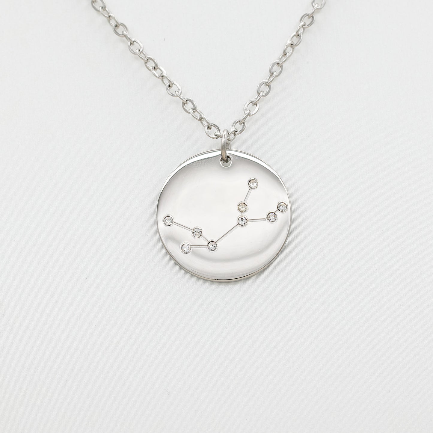 Collier acier inoxydable Argenté - pendentif constellation