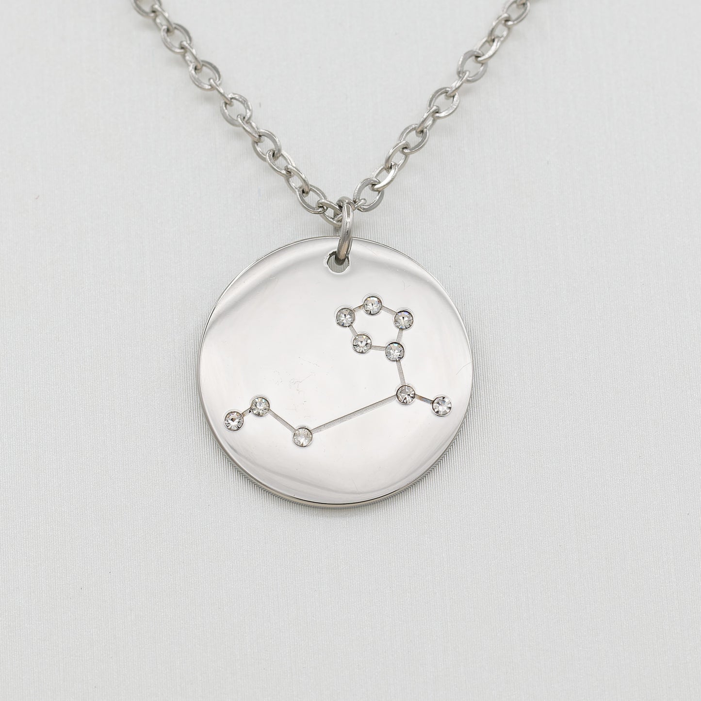 Collier acier inoxydable Argenté - pendentif constellation
