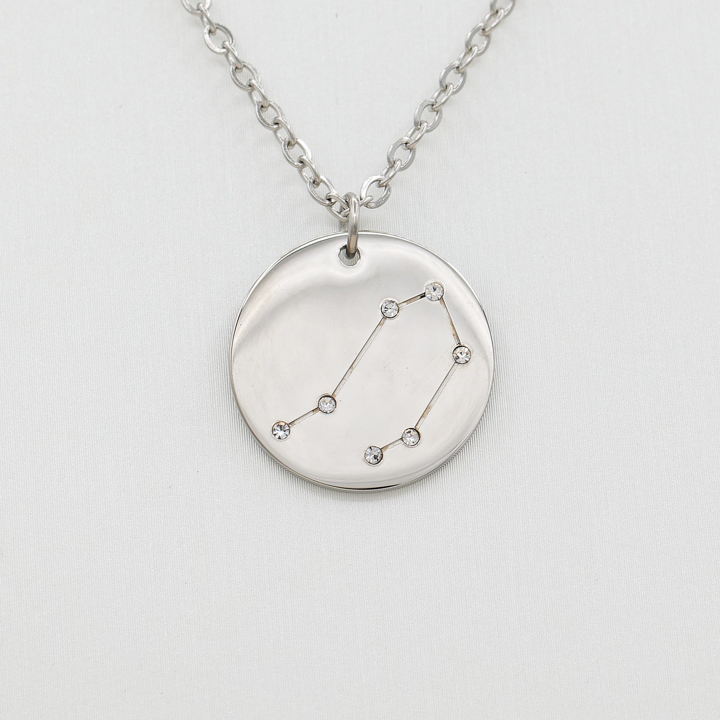 Collier acier inoxydable Argenté - pendentif constellation