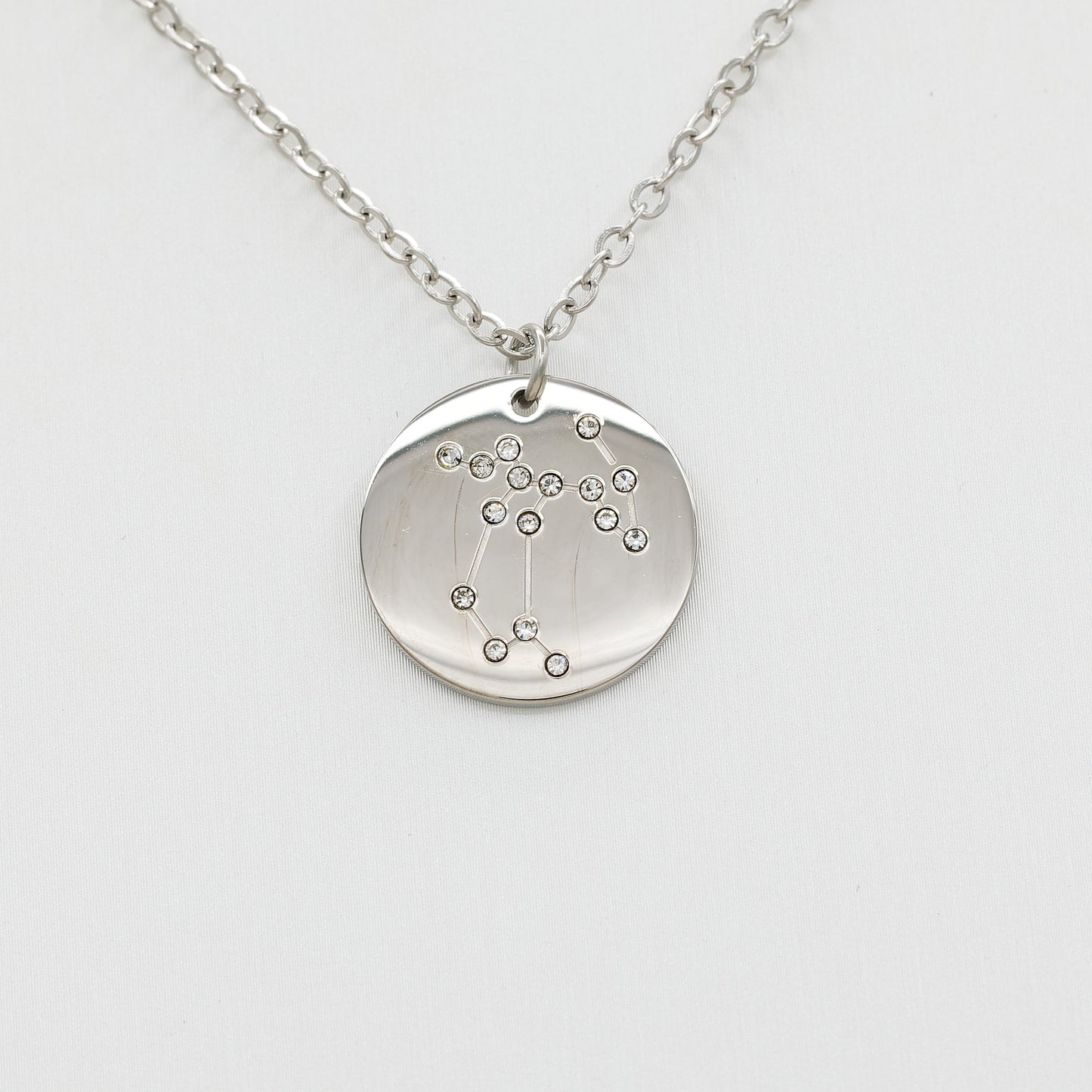 Collier acier inoxydable Argenté - pendentif constellation